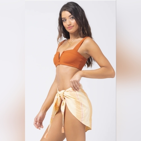 Nwot L*SPACE - SALINAS SARONG - COZUMEL STRIPE - Picture 2 of 8